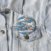 Vissende Regen Ronde Button 7,6 Cm (In situ)