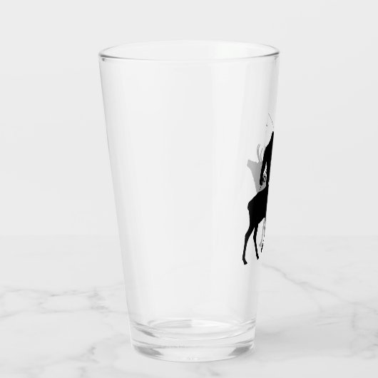 Vissende Sasquatch Riding Elk Beer Glass Tumbler (Rechts)