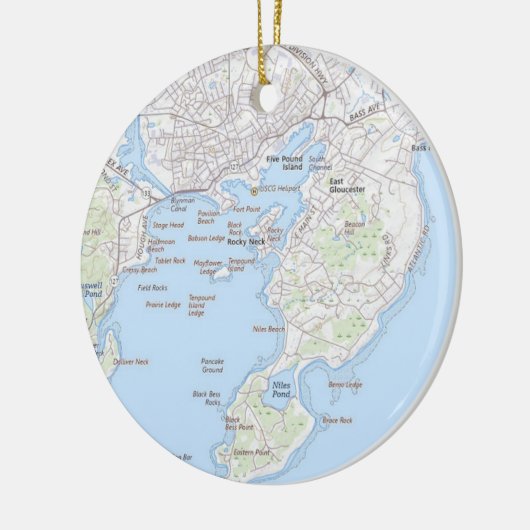 Vissende stad van Gloucester MA Ornament (Links)