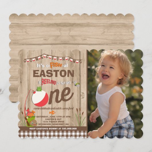 Vissende uitnodiging op zaterdag (Voorkant / Achterkant)