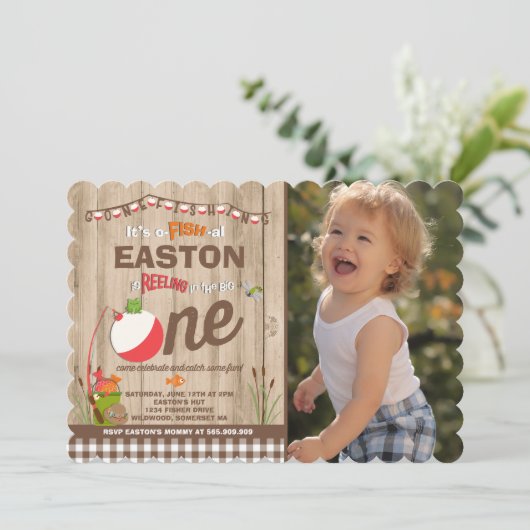 Vissende uitnodiging op zaterdag (Staand voorkant)