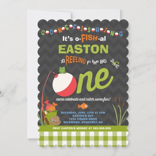 Vissende uitnodiging op zaterdag (Voorkant)