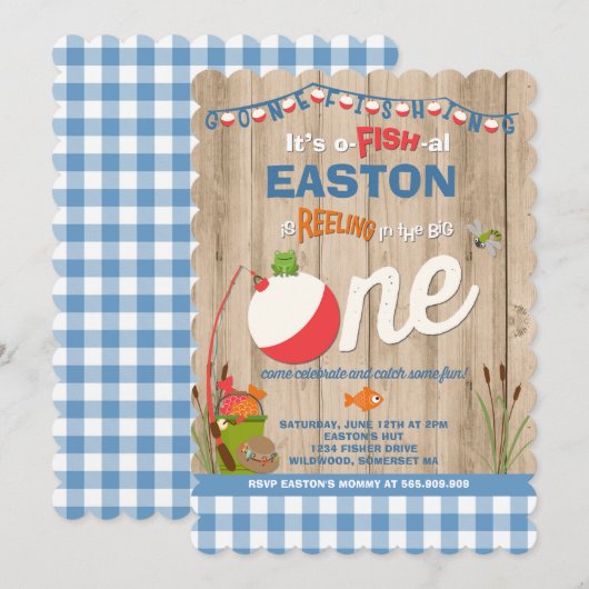 Vissende uitnodiging op zaterdag (Voorkant / Achterkant)