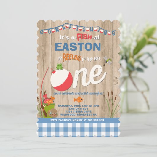 Vissende uitnodiging op zaterdag (Staand voorkant)