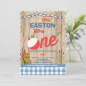 Vissende uitnodiging op zaterdag (Staand voorkant)