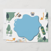 Vissende uitnodiging van de Birthday Party (Achterkant)