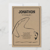 Vissende uitnodiging van de Birthday Party (Voorkant)