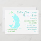 Vissende uitnodiging van de Birthday Party (Voorkant)