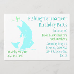 Vissende uitnodiging van de Birthday Party