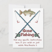 Vissende uitnodiging van de partijen van Birthday (Achterkant)