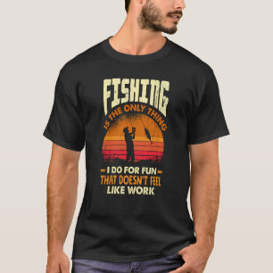Vissende Vader Visser voor de lol Vaderdag T-shirt