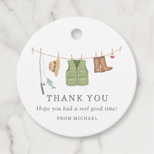 Vissende vaderdag bedankjes labels (Voorkant)