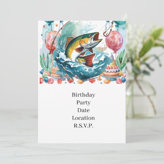 Vissende vaderdag kaart (Staand voorkant)