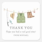 Vissende vaderdag vierkante sticker (Voorkant)