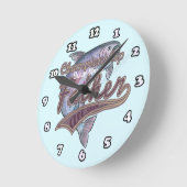 Vissende vaderklok ronde klok (Hoek)