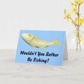 Vissende verjaardag kaart (Gele Bloem)