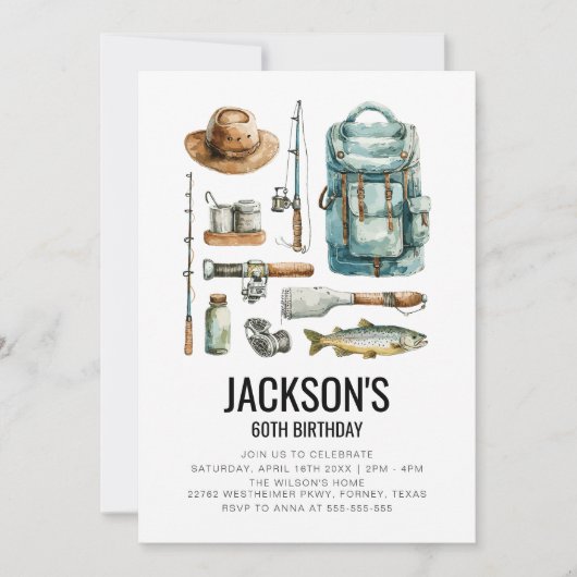 Vissende verjaardag kaart (Voorkant)