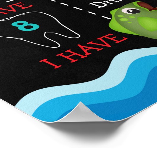 Vissende verjaardag poster (Hoek)