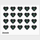 Vissende vishaak hart sticker (Vel)