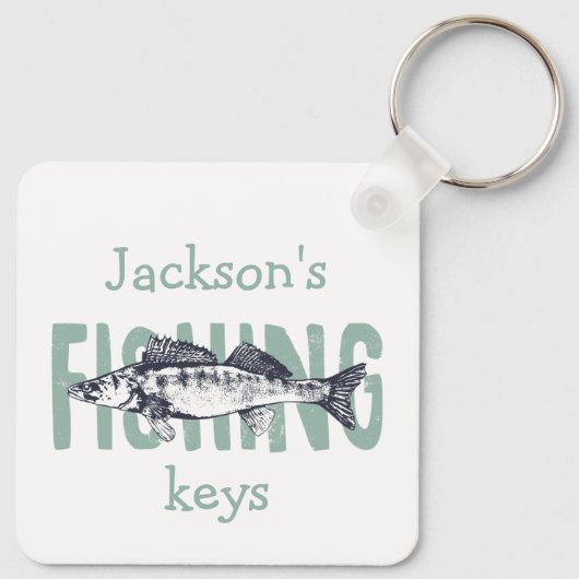 Vissende Vissentekst Art Sleutelhanger (Achterkant)