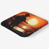 Vissende vrijgezellenfeest Visliefhebber Kleurrijk Papieren Bordje (Gebogen)