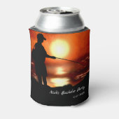 Vissende vrijgezellenfeest Visliefhebber Visfeest Blikjeskoeler (Blikje Achterkant)