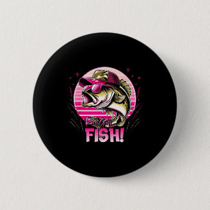Vissende Vrouwen Reel Meisjes Vissen Vissende Meis Ronde Button 5,7 Cm