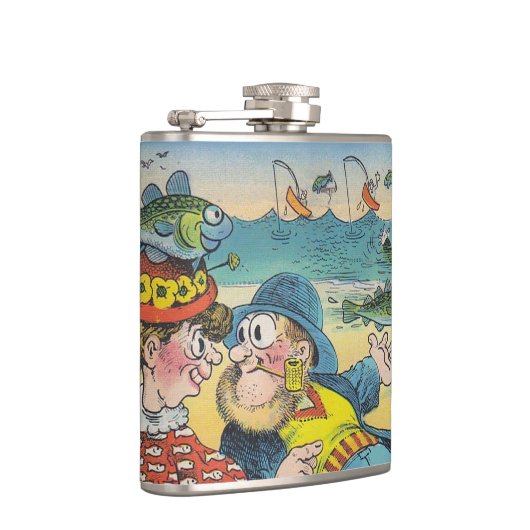  vissenkloon Vist vun Label-langs fles Heupfles (Rechts)