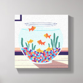Vissenkom Canvas Afdruk