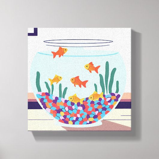 Vissenkom Canvas Afdruk (Voorkant)