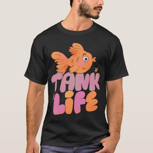 Vissenkom Leven (Paars) T-shirt (Voorkant)