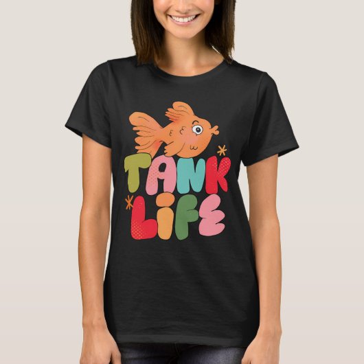 Vissenkom Leven (Roze) T-shirt (Voorkant)