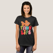 Vissenkom Leven (Roze) T-shirt (Voorkant volledig)