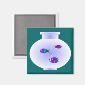 vissenkom magneet (Voorkant / Achterkant)