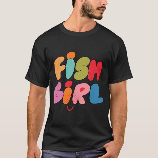 Vissenmeisje (Lila) T-shirt (Voorkant)