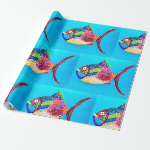 Vissenpakpapier Cadeaupapier