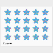 Vissenpatroon zwemmen ster sticker (Vel)