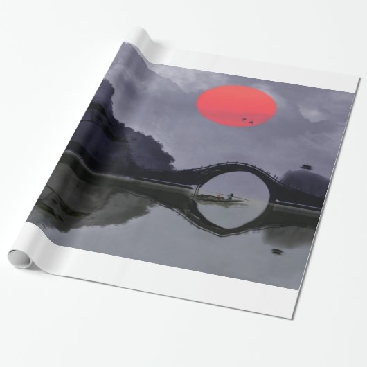 Vissenvangerpapier Cadeaupapier (Uitgerold)