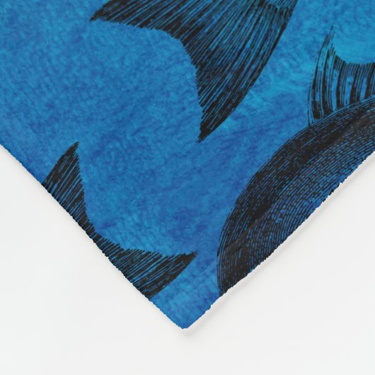 Vissenvisser  fleece deken (Hoek)