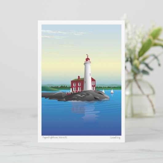 Vissenvuurtoren Feestdagenkaart (Staand voorkant)