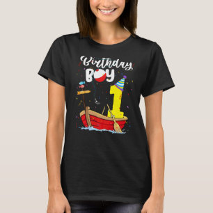 Visser 1e verjaardag jongen vissen 1 jaar oud hen t-shirt