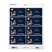 Visser aan het vissen Visser Visser Etiketten (Full Sheet)