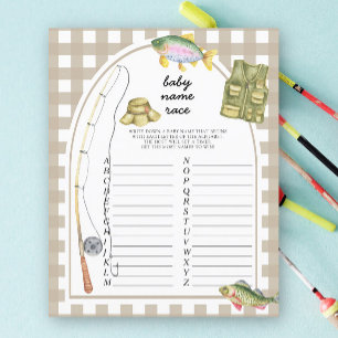 Visser baby shower - Baby naam race spel