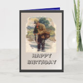 Visser bij de rivier kaart (Voorkant)