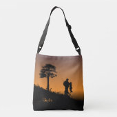 Visser bij schemering Persoonlijk Crossbody Tas (Achterkant)