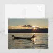 Visser bij zonsondergang briefkaart (Voorkant / Achterkant)