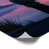 Visser bij zonsondergang poster (Hoek)