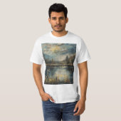 Visser bij zonsondergang t-shirt (Voorkant volledig)