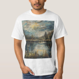 Visser bij zonsondergang t-shirt
