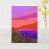 Visser bij zonsopgang kaart (Gele Bloem)